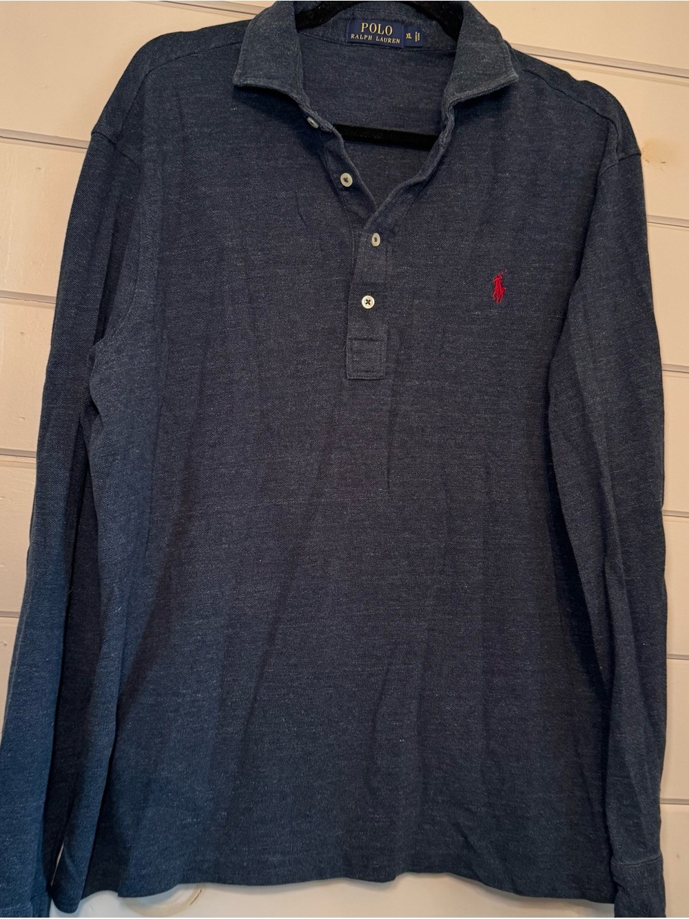 Polo Ralph Lauren Men’s Long-Sleeve Cotton Knit Polo Shirt - Size XL